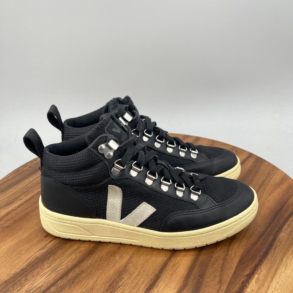 Veja Roraima Shoes Womens Size 6 Black High Top Casual Comfort Sneakers